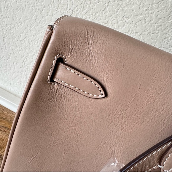 LEATHER INSIDE & OUT Beige Cream KL Ado Dos Backpack w/ Adjustable Strap Bag B13 main image 6
